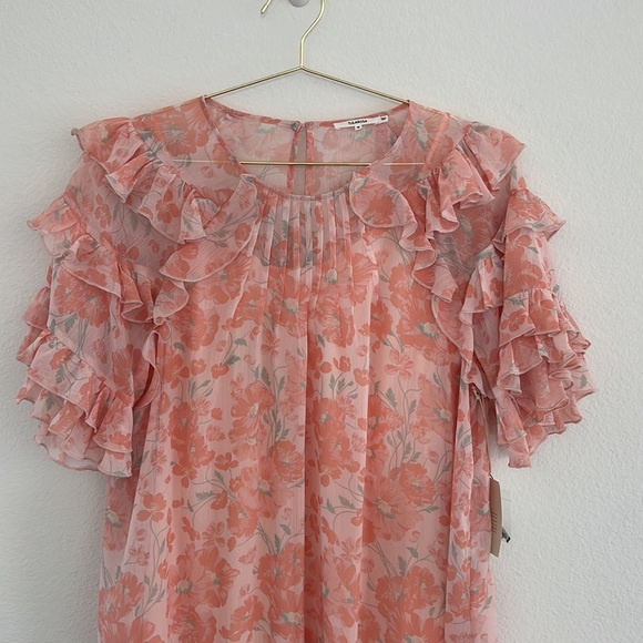 Tularosa Marlena Slip Dress In Blush Poppy Floral - Picture 6 of 7